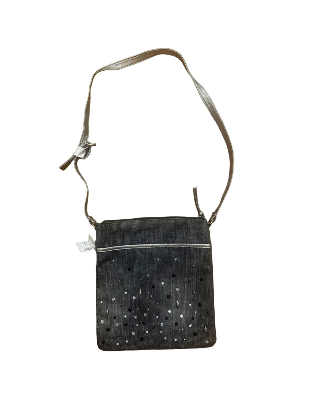 Compact Black Crossbody Bag with Front Zip Pocket
